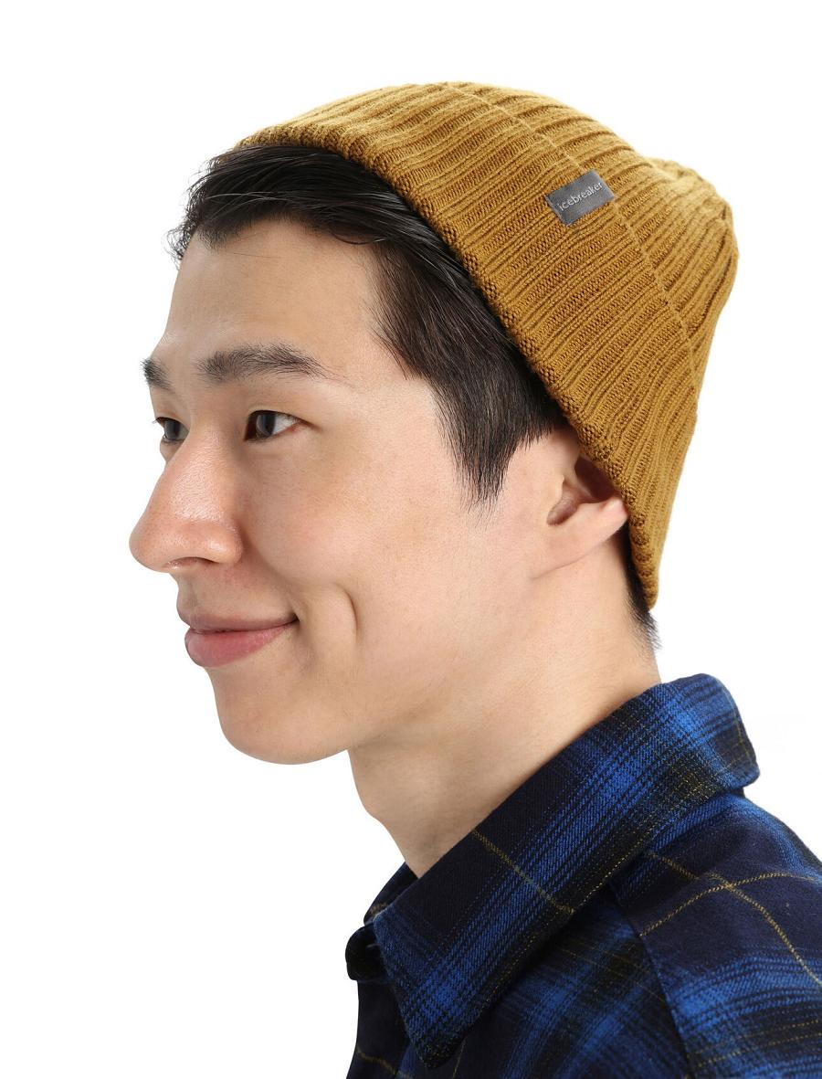 Men's Icebreaker Unisex Merino Rixdorf Cuff Beanie Hats Clove | CA 1841KORI